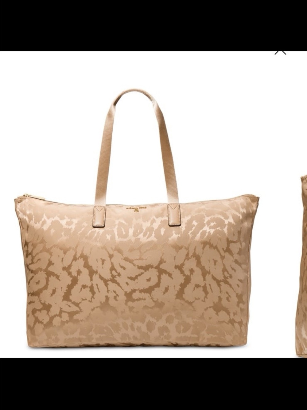 Michael Kors jet set travel large packable tote gold